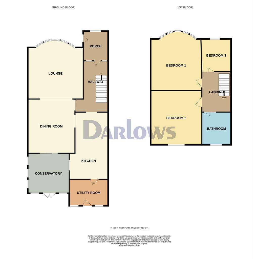 3 bedroom semi-detached house for sale - floorplan