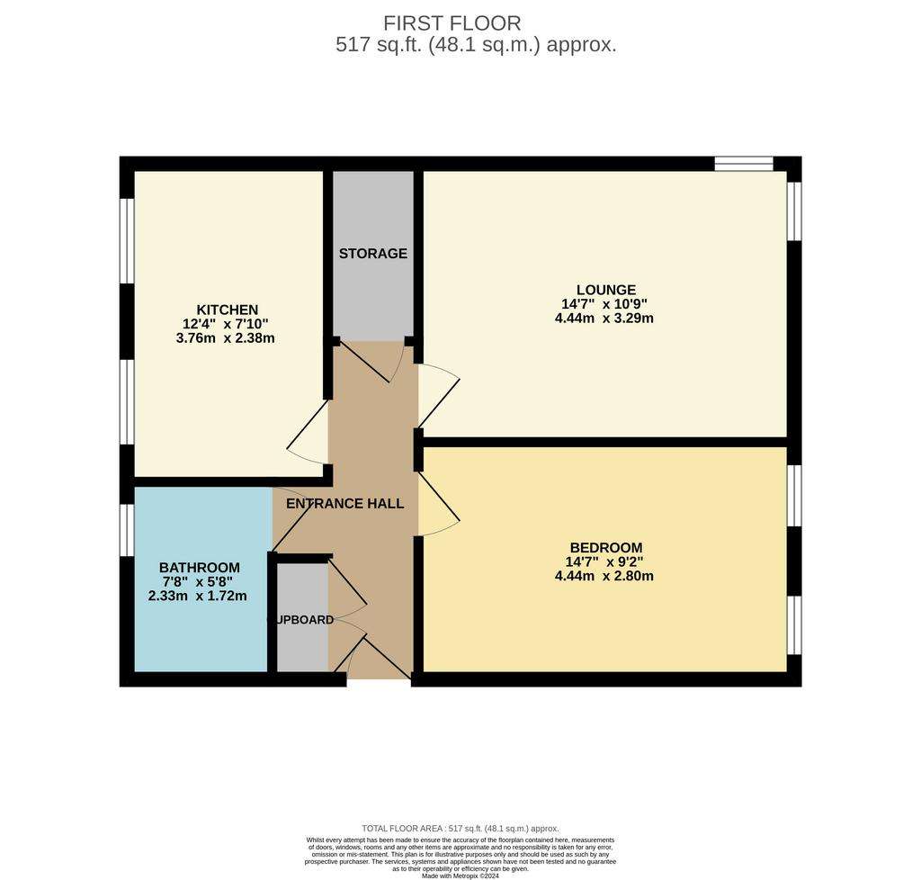 1 bedroom flat for sale - floorplan