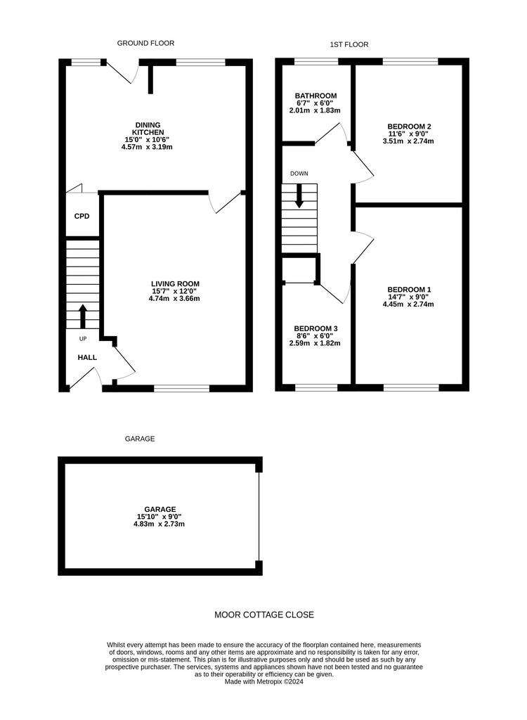 3 bedroom semi-detached house for sale - floorplan