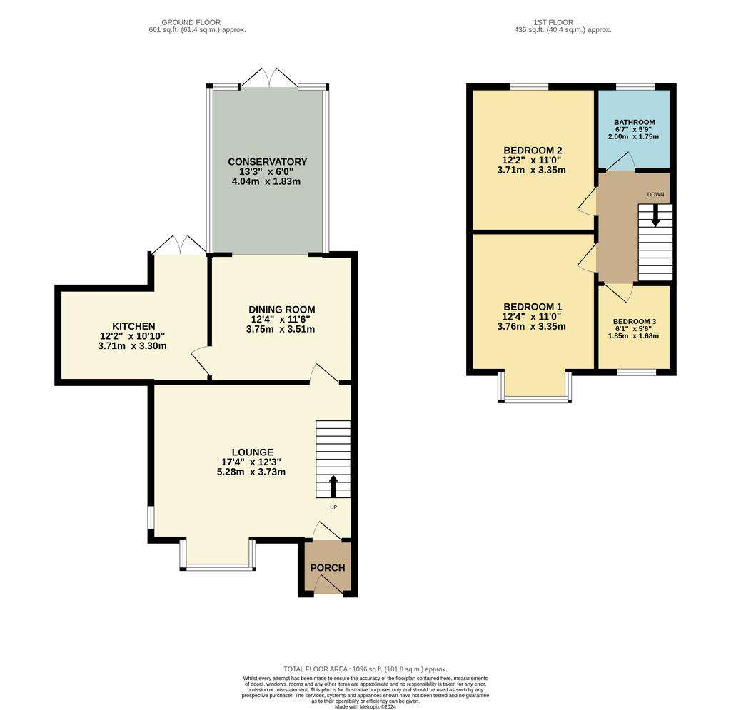 3 bedroom semi-detached house for sale - floorplan