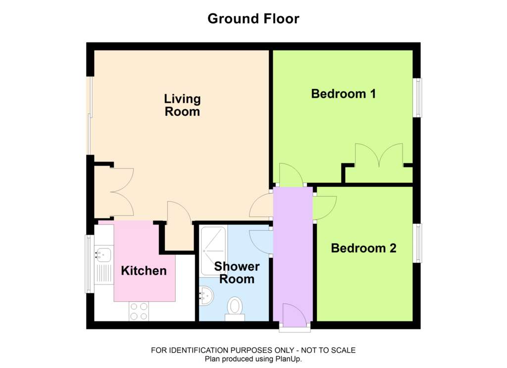 2 bedroom semi-detached bungalow for sale - floorplan