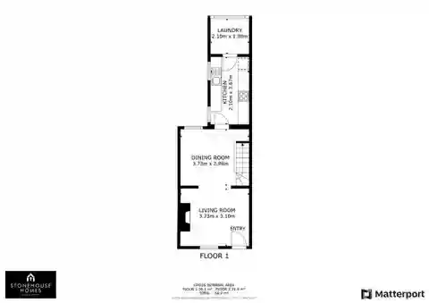 2 bedroom terraced house for sale - floorplan