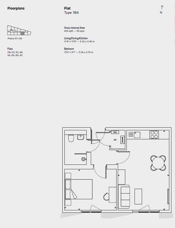 1 bedroom flat for sale - floorplan