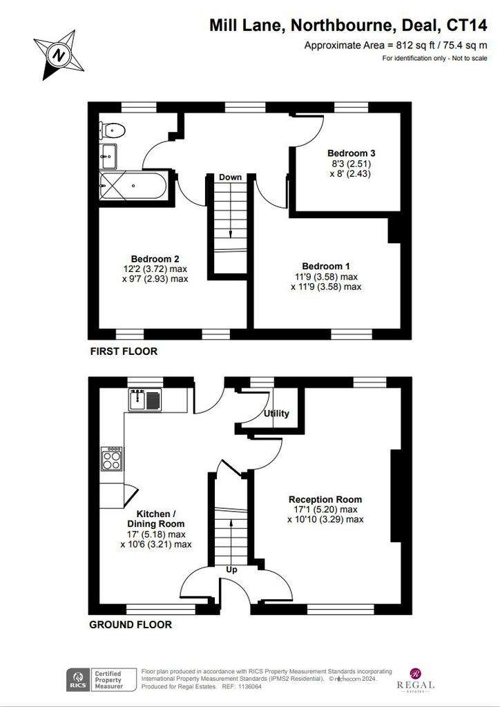 3 bedroom semi-detached house for sale - floorplan