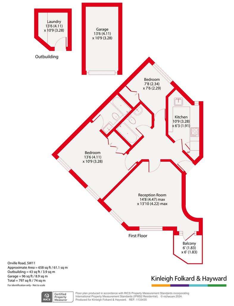 2 bedroom flat for sale - floorplan