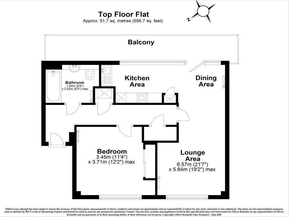 1 bedroom flat for sale - floorplan