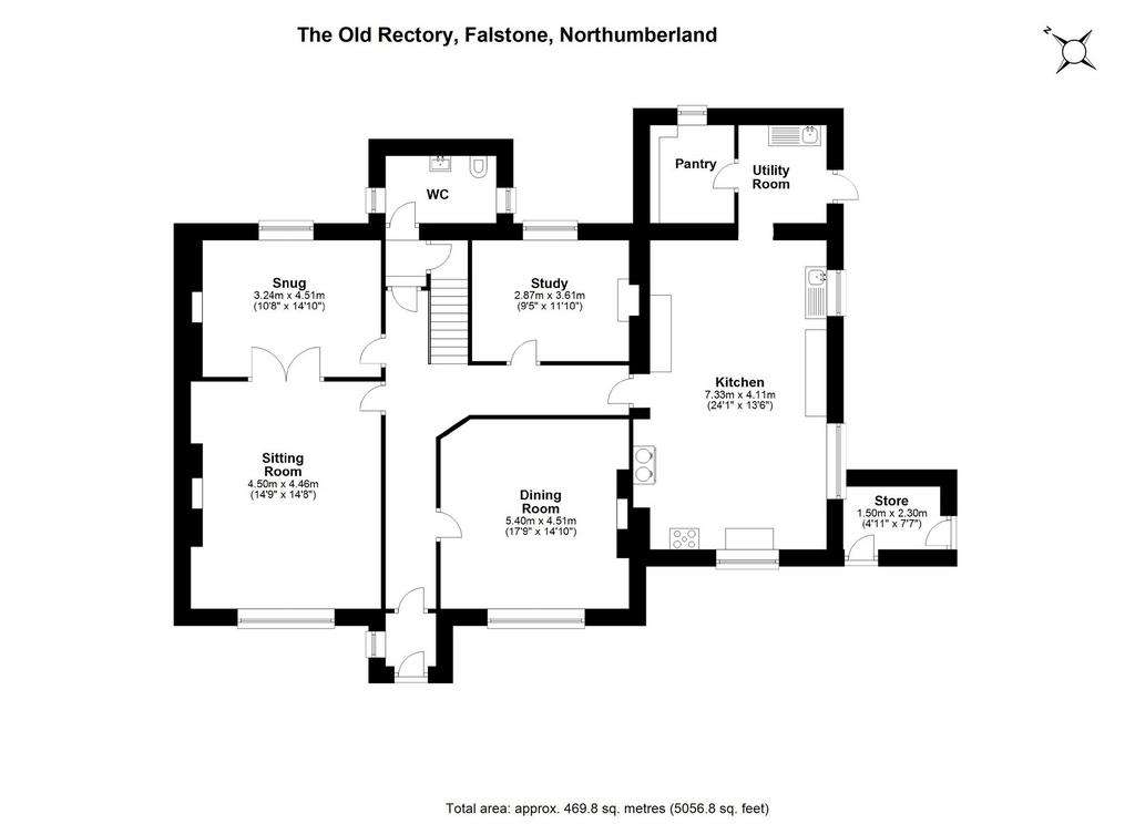 5 bedroom country house for sale - floorplan