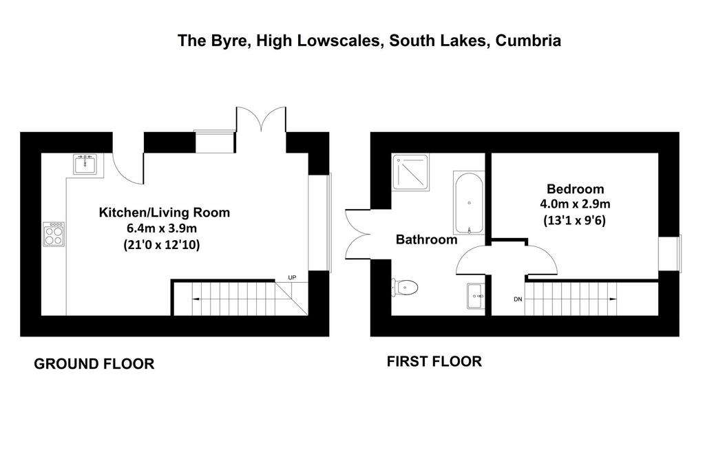 1 bedroom barn conversion for sale - floorplan