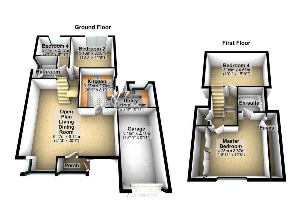 4 bedroom detached house for sale - floorplan