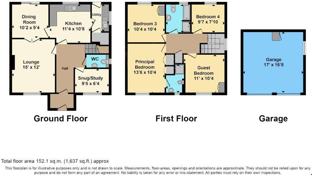 4 bedroom detached house for sale - floorplan