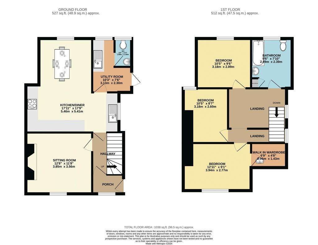 3 bedroom cottage for sale - floorplan