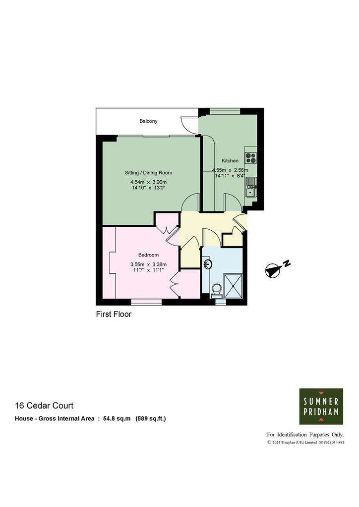 1 bedroom flat for sale - floorplan