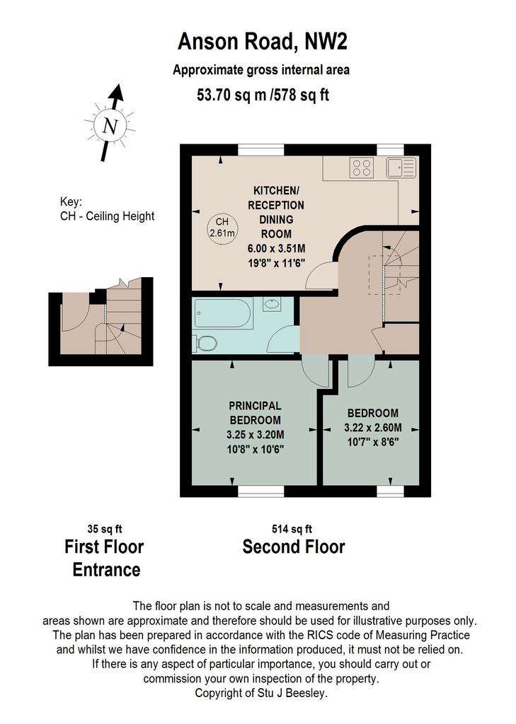 2 bedroom flat for sale - floorplan