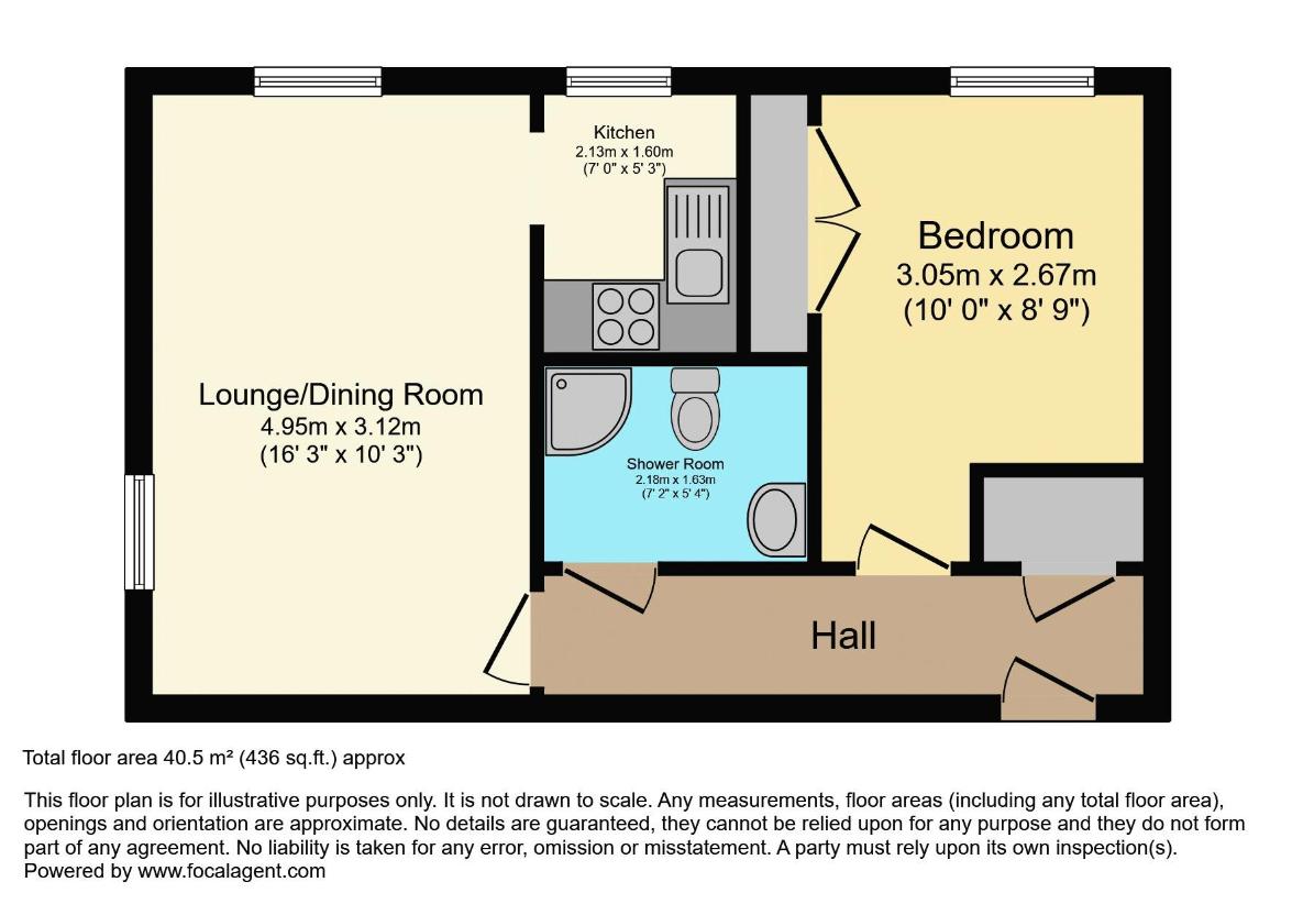 1 bedroom detached house for sale - floorplan