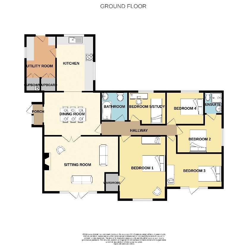 5 bedroom bungalow for sale - floorplan