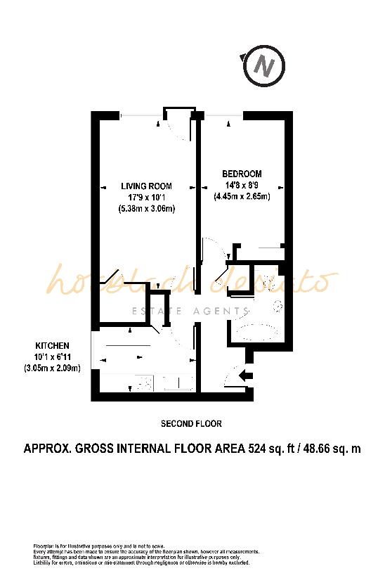 1 bedroom flat for sale - floorplan