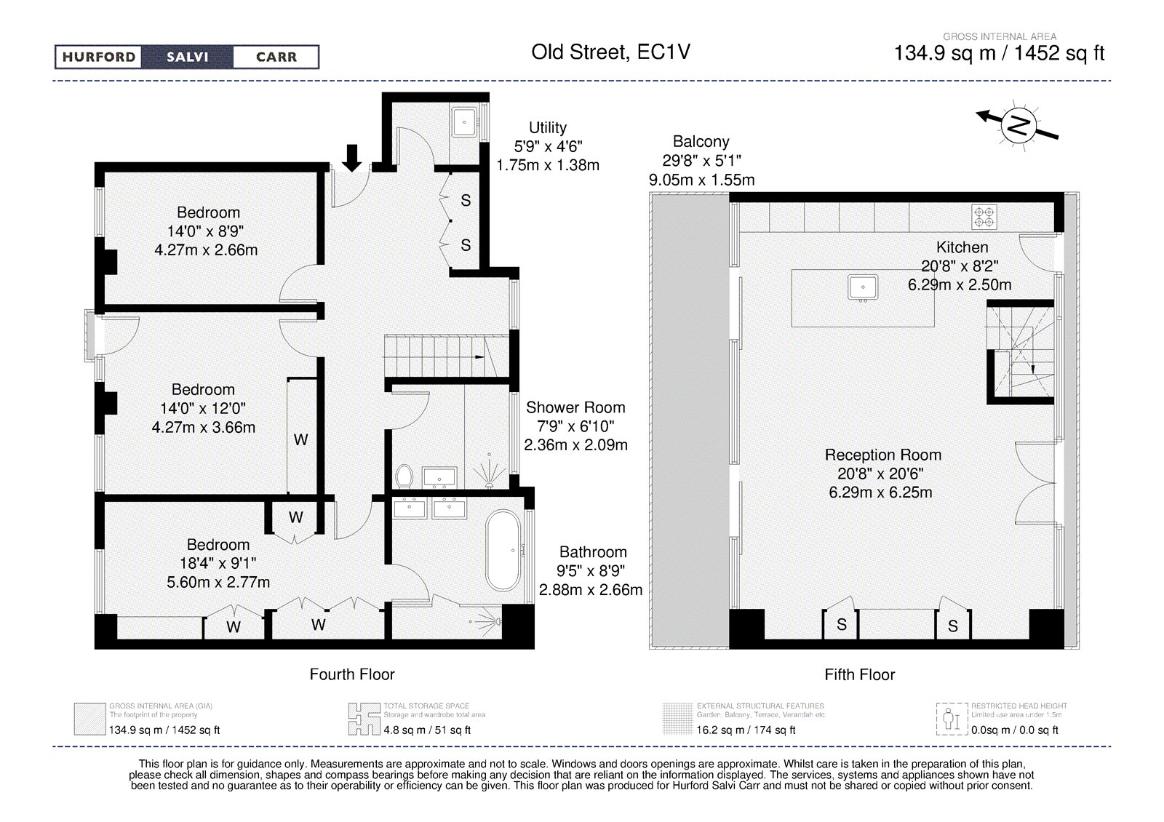 3 bedroom flat for sale - floorplan