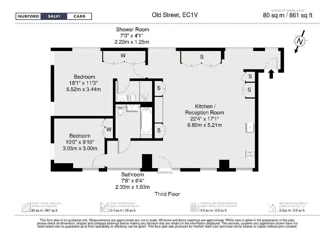 2 bedroom flat for sale - floorplan