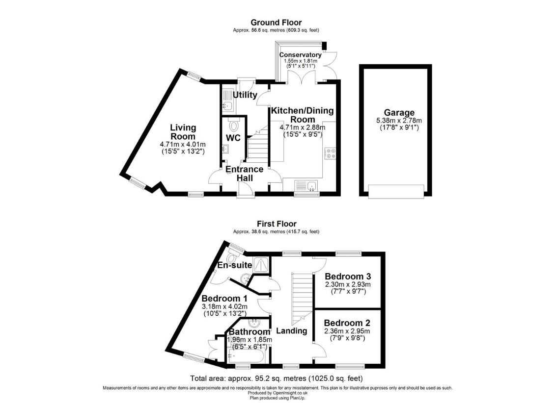 3 bedroom semi-detached house for sale - floorplan