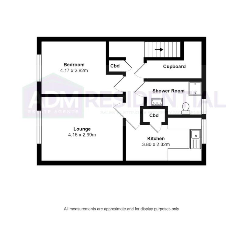 1 bedroom flat for sale - floorplan