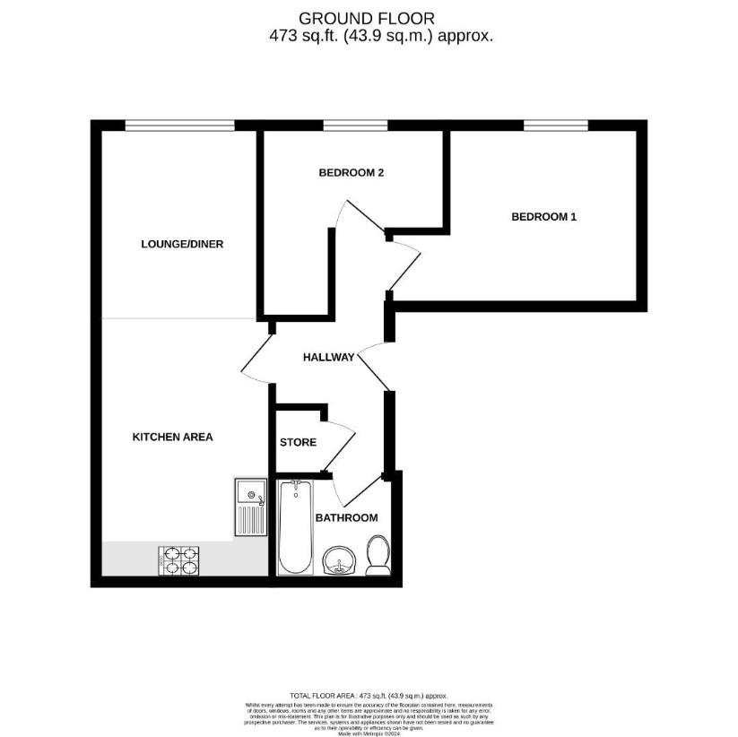 2 bedroom flat for sale - floorplan