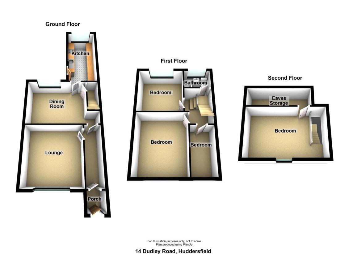 4 bedroom terraced house for sale - floorplan