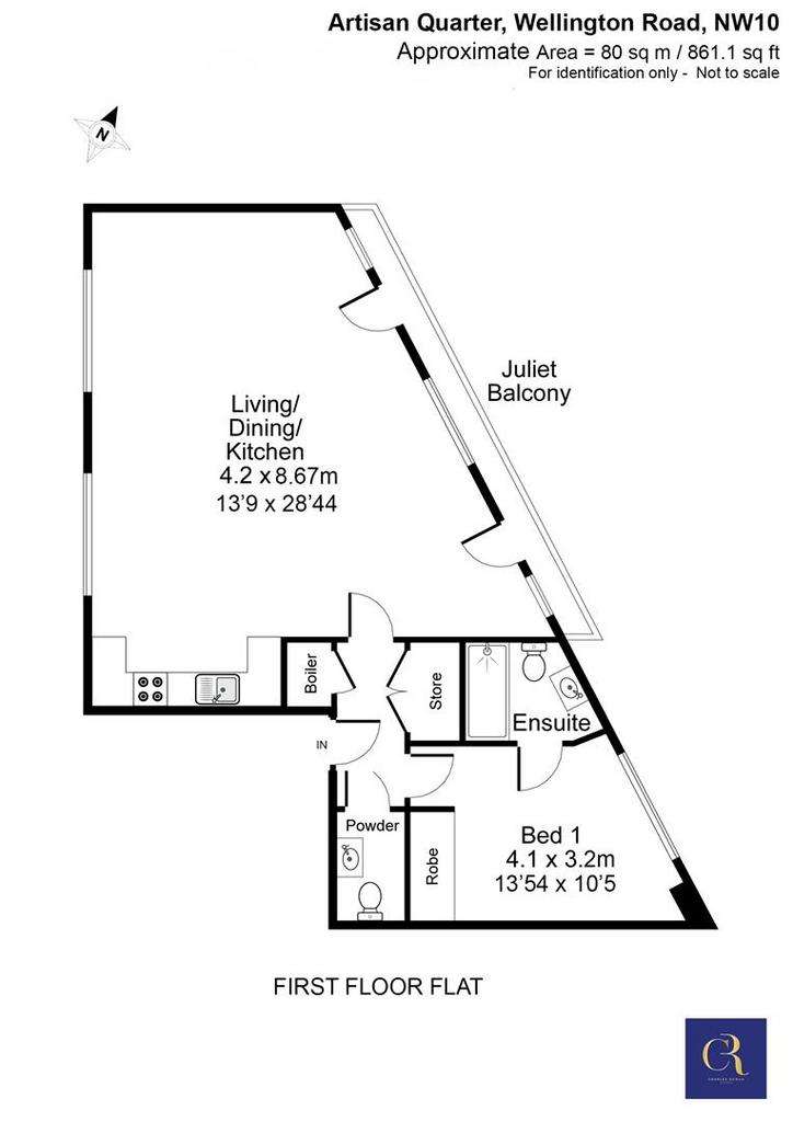 1 bedroom flat for sale - floorplan