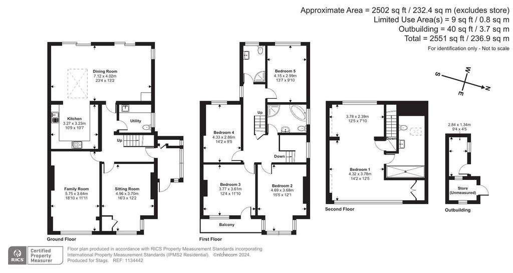 5 bedroom semi-detached house for sale - floorplan