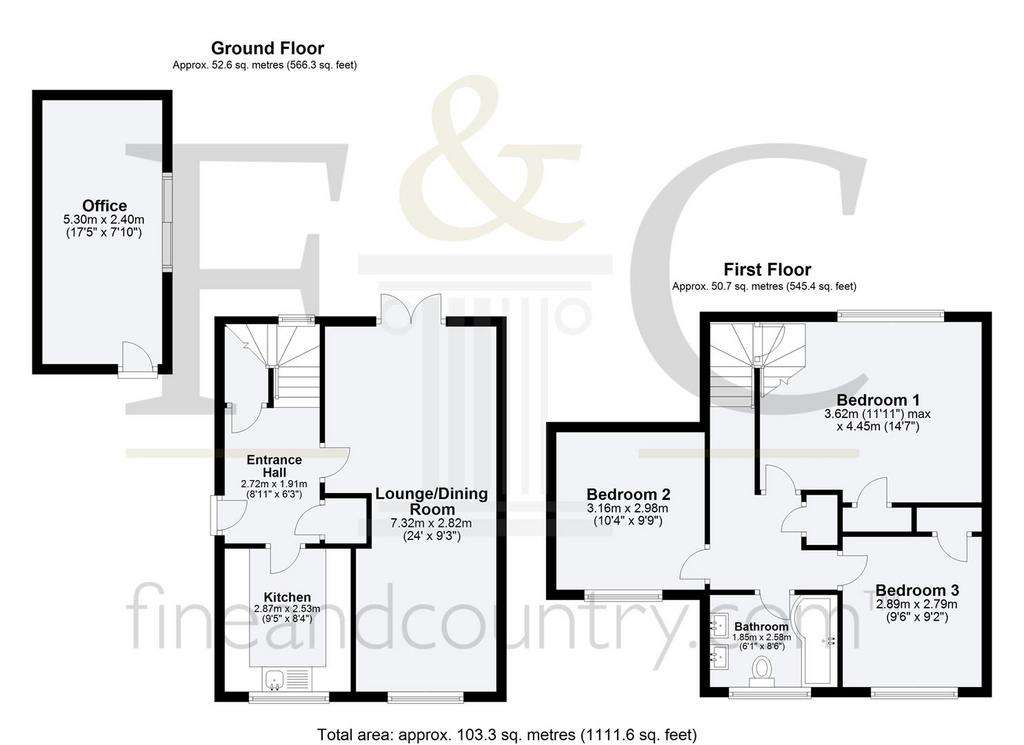 3 bedroom link-detached house for sale - floorplan