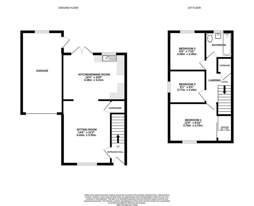 3 bedroom semi-detached house for sale - floorplan