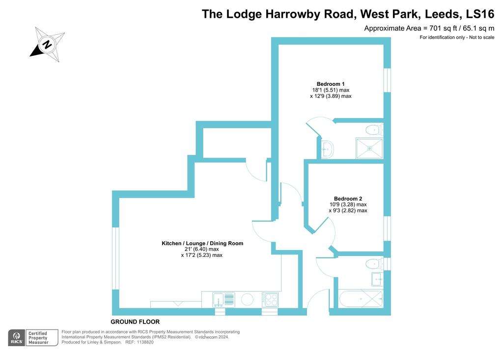 2 bedroom flat for sale - floorplan