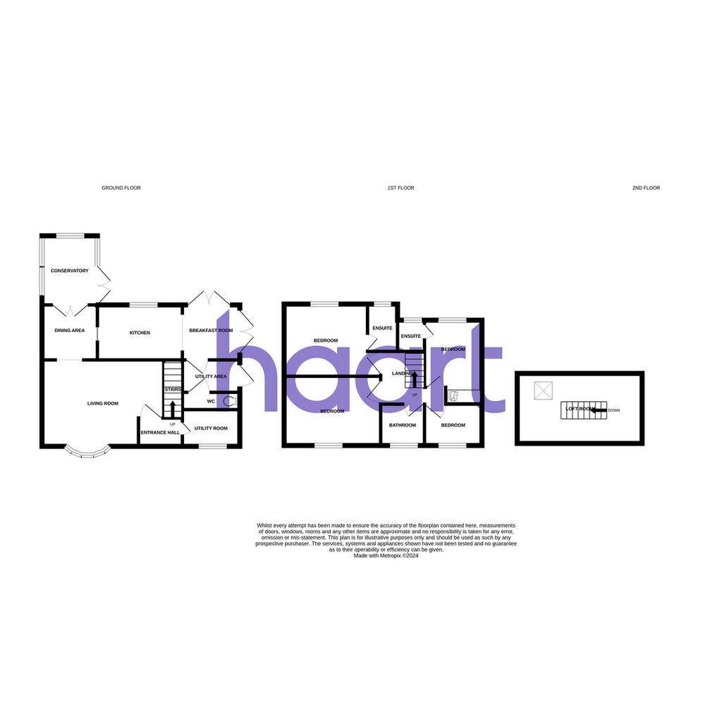 4 bedroom end of terrace house for sale - floorplan