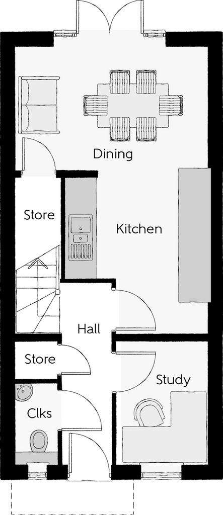 3 bedroom semi-detached house for sale - floorplan