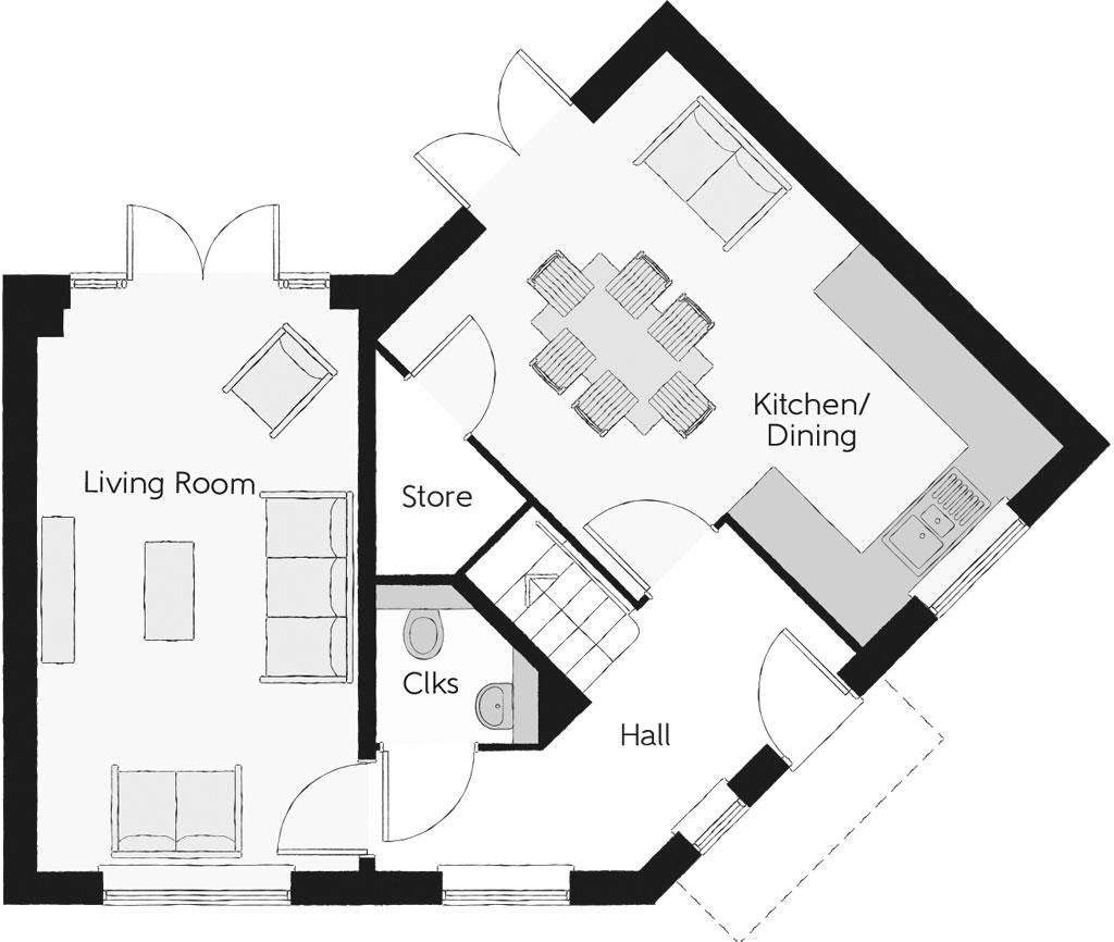 3 bedroom semi-detached house for sale - floorplan