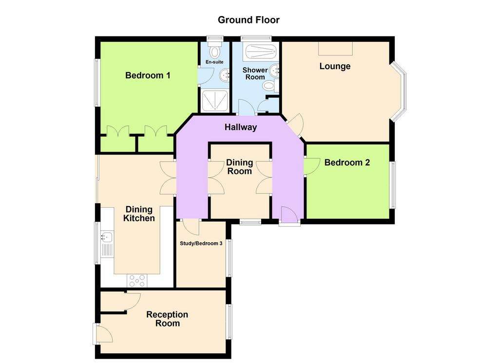 3 bedroom detached bungalow for sale - floorplan