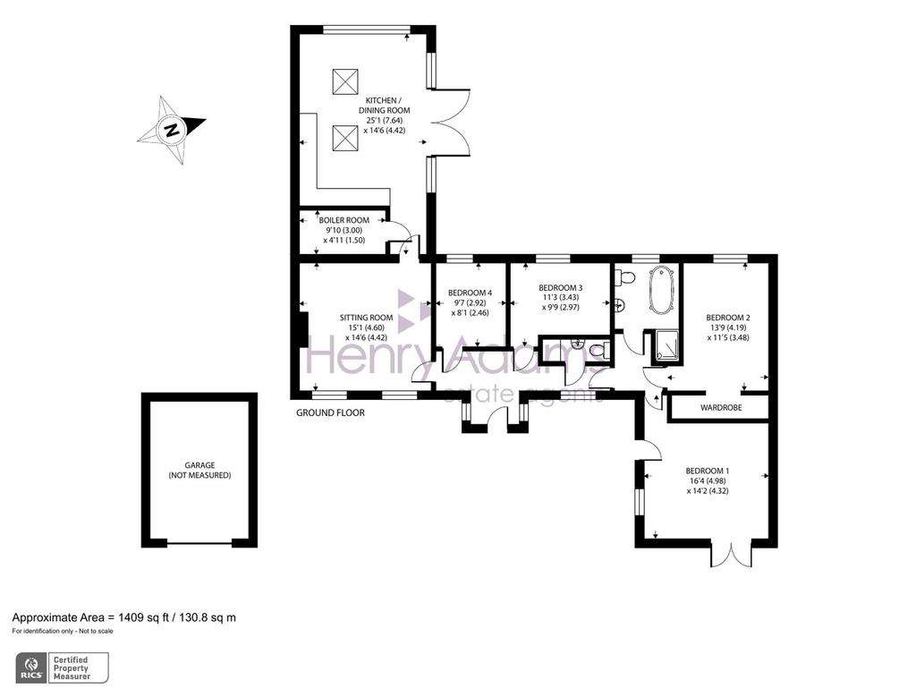 4 bedroom detached bungalow for sale - floorplan