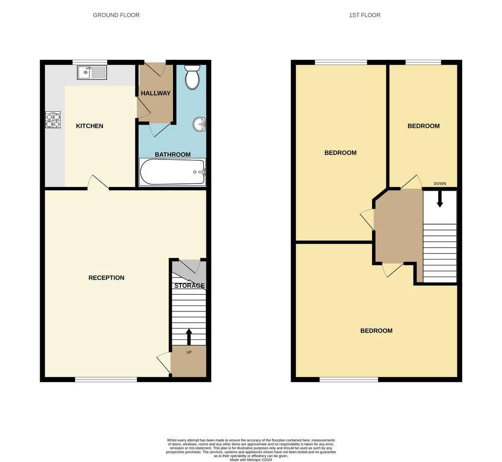 3 bedroom terraced house for sale - floorplan