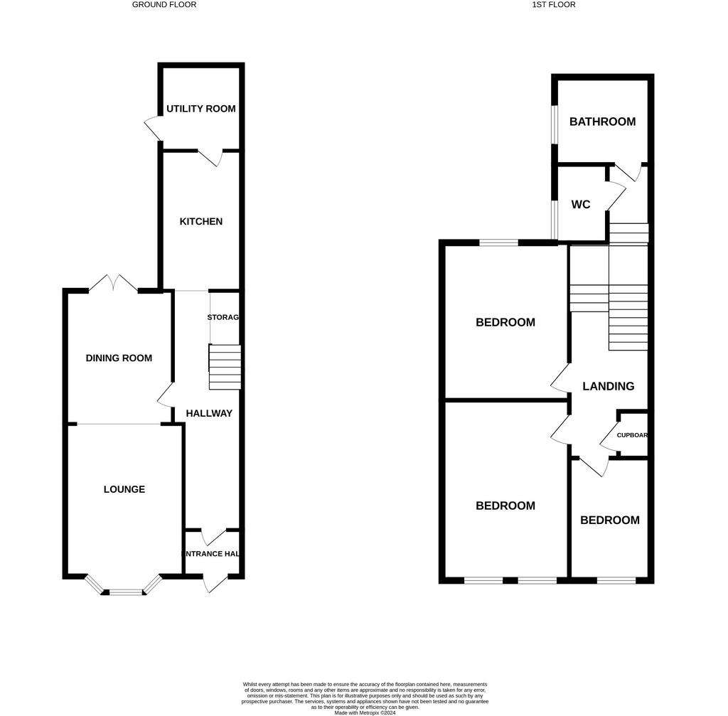 3 bedroom end of terrace house for sale - floorplan