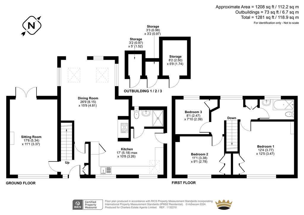 3 bedroom semi-detached house for sale - floorplan