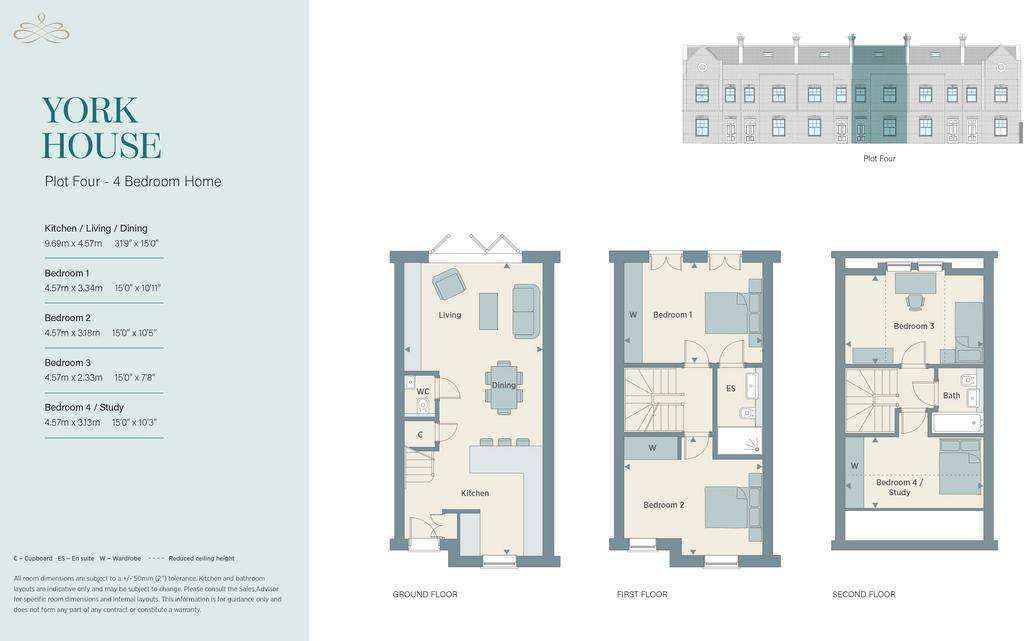 4 bedroom terraced house for sale - floorplan