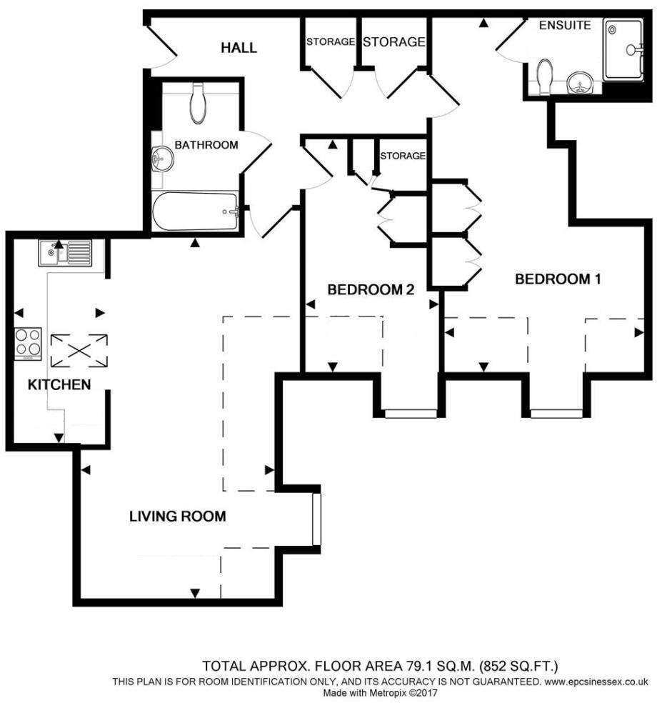 2 bedroom flat for sale - floorplan