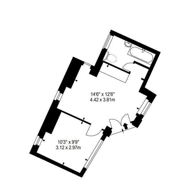 1 bedroom flat to rent - floorplan