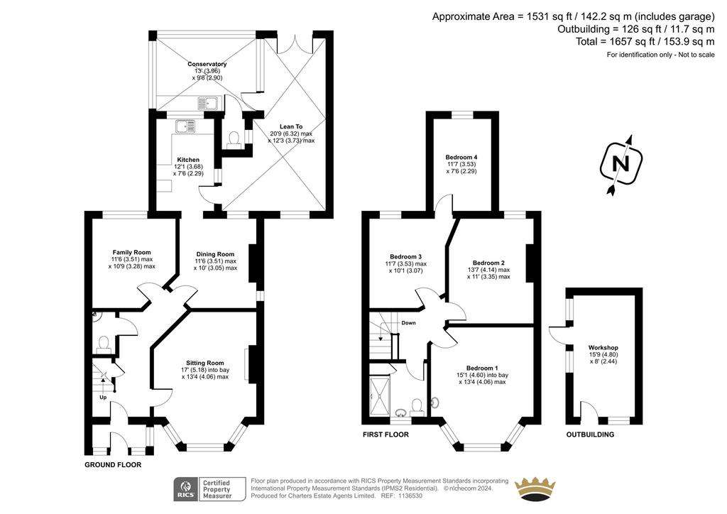 4 bedroom semi-detached house for sale - floorplan