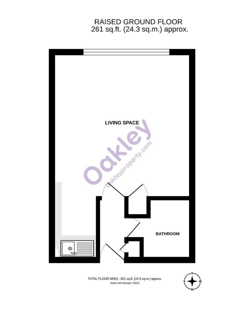 Studio flat for sale - floorplan