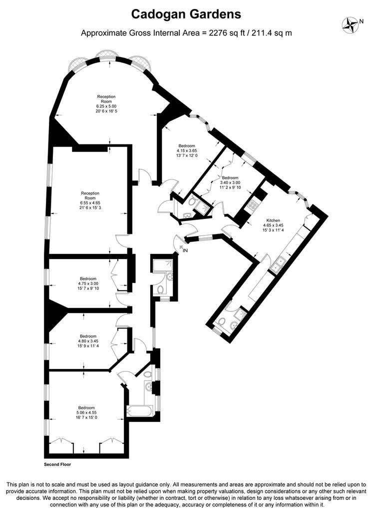 5 bedroom flat to rent - floorplan