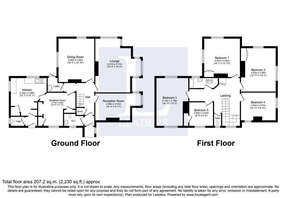 5 bedroom detached house to rent - floorplan