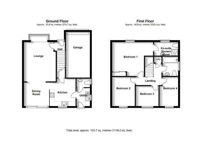 4 bedroom detached house for sale - floorplan