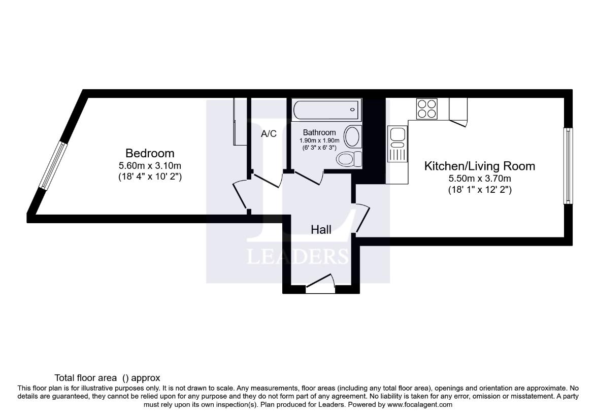 1 bedroom flat for sale - floorplan