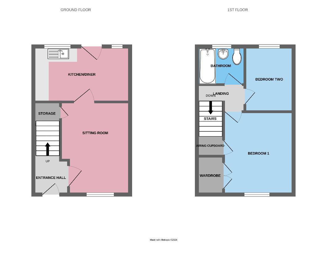 2 bedroom property for sale - floorplan