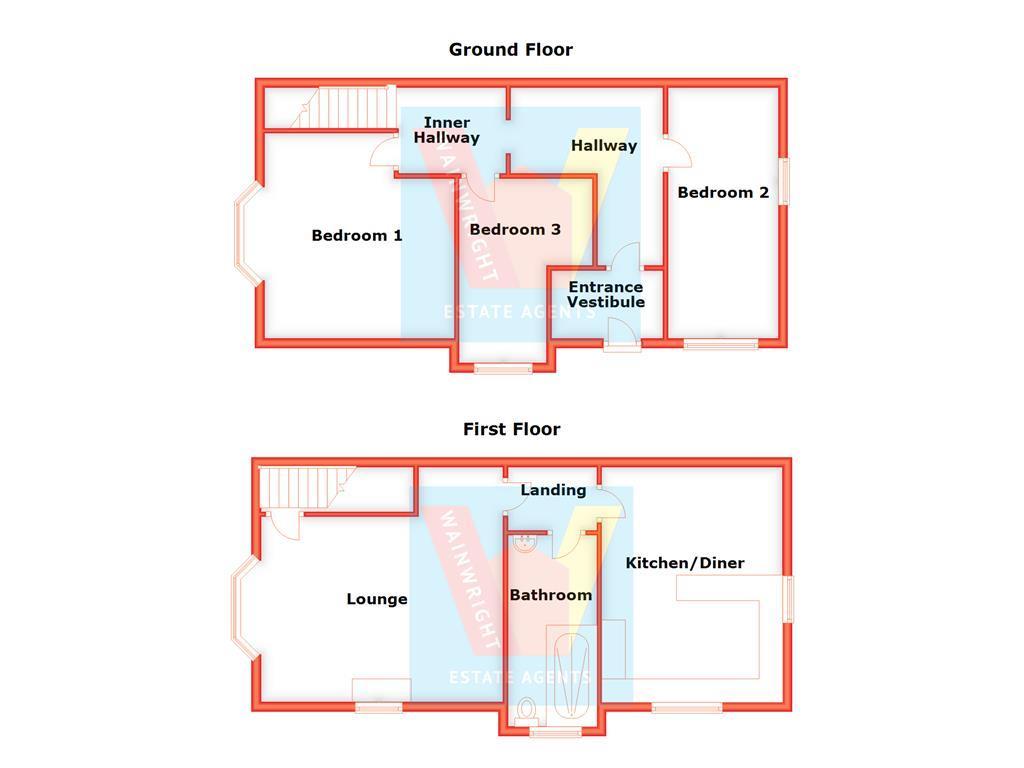 3 bedroom end of terrace house for sale - floorplan